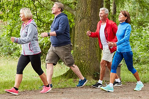 People walking outdoors